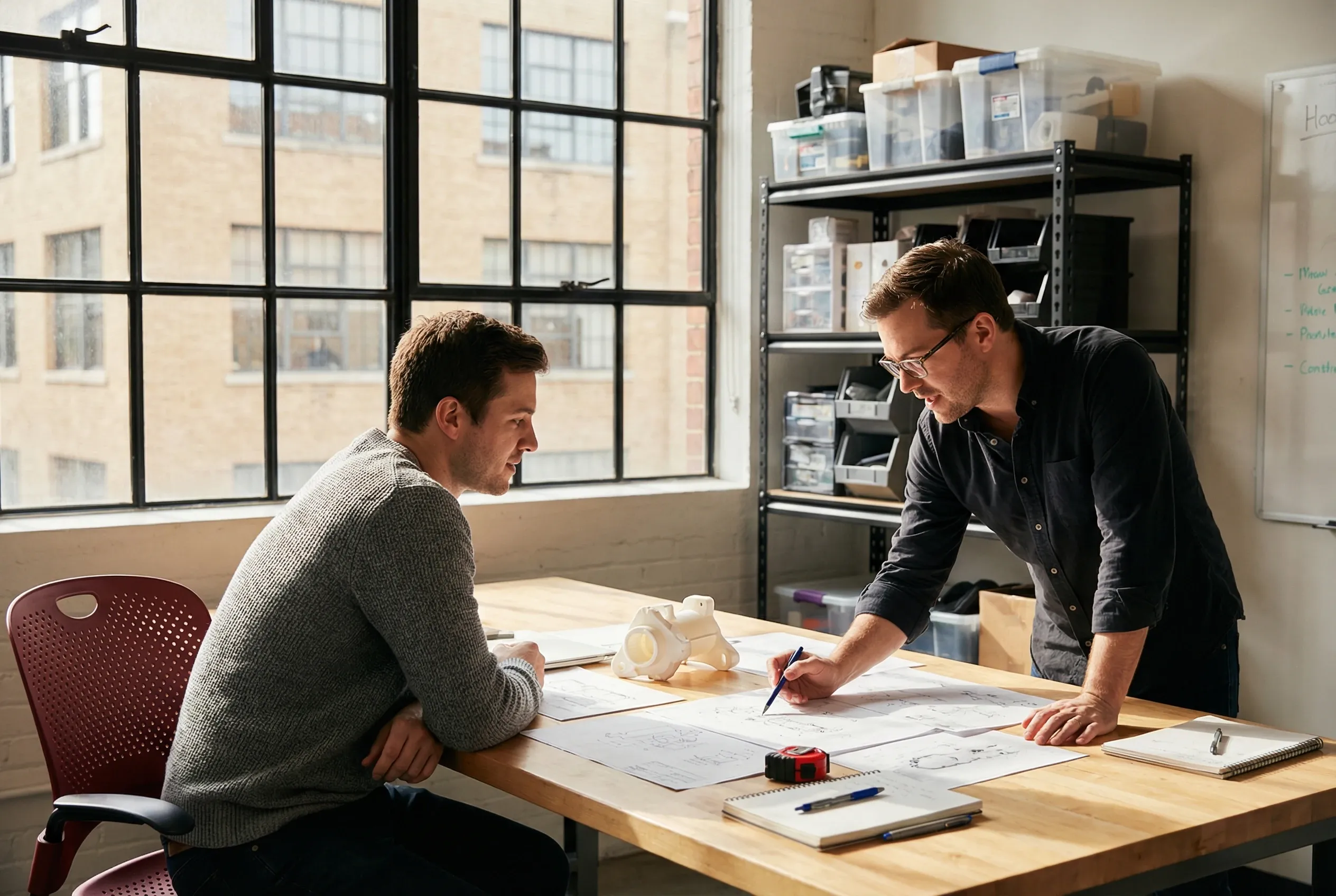 Artisan selecting fabrics and textiles